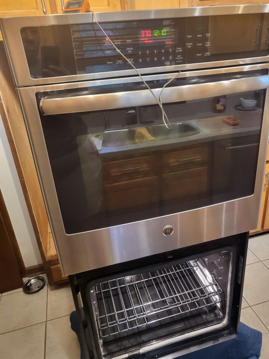 Oven being tested before holiday cooking